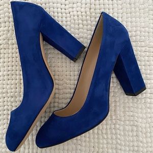 JCREW ETTA SUEDE PUMPS BLUE NWOB Sz 6 never worn!